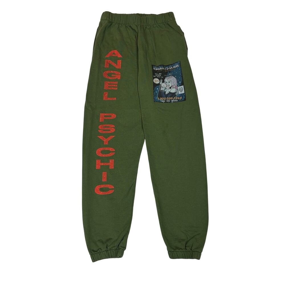 Boys Lie Angel Psychic V2 Sweatpants Olive Women's Small Loungewear Y2K